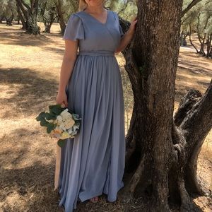 Dusty blue maxi dress